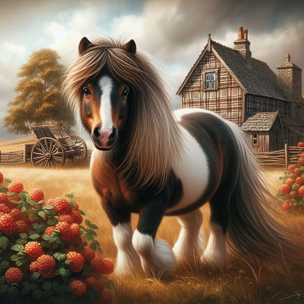 Diamond Painting - Full Round Drill - Horse(Canvas|40*40cm)