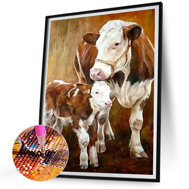 5D Diamond Painting Kits for Adults Beginners, Cow and Calf