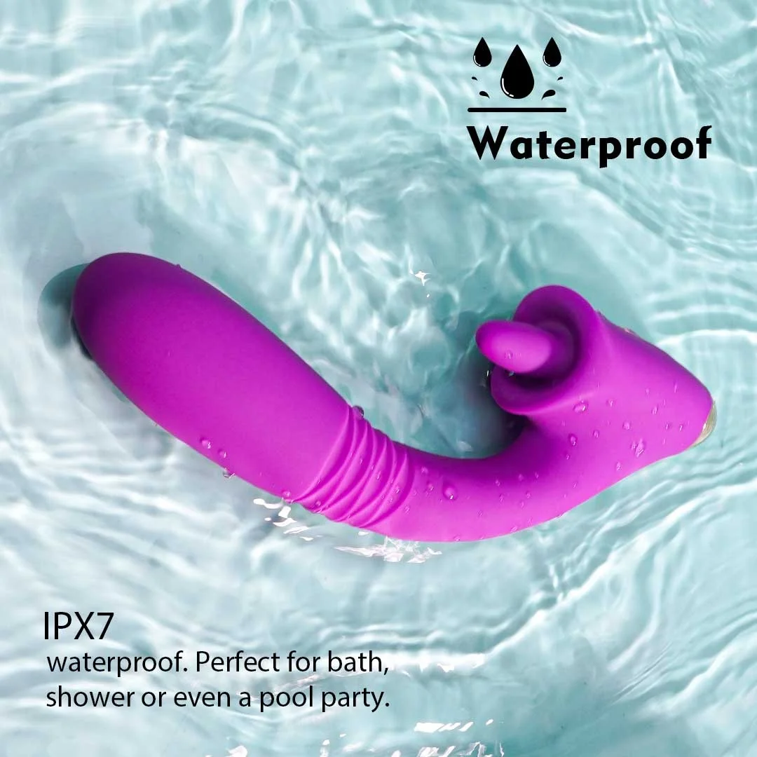 Flora Clit Licking & Thrusting Rabbit Vibrator Oral Stimulation