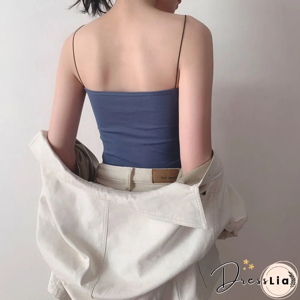 Camis Women Plain Sexy Spaghetti Strap Backless Tanks Womens Chic Daily Skinny Ins Tops