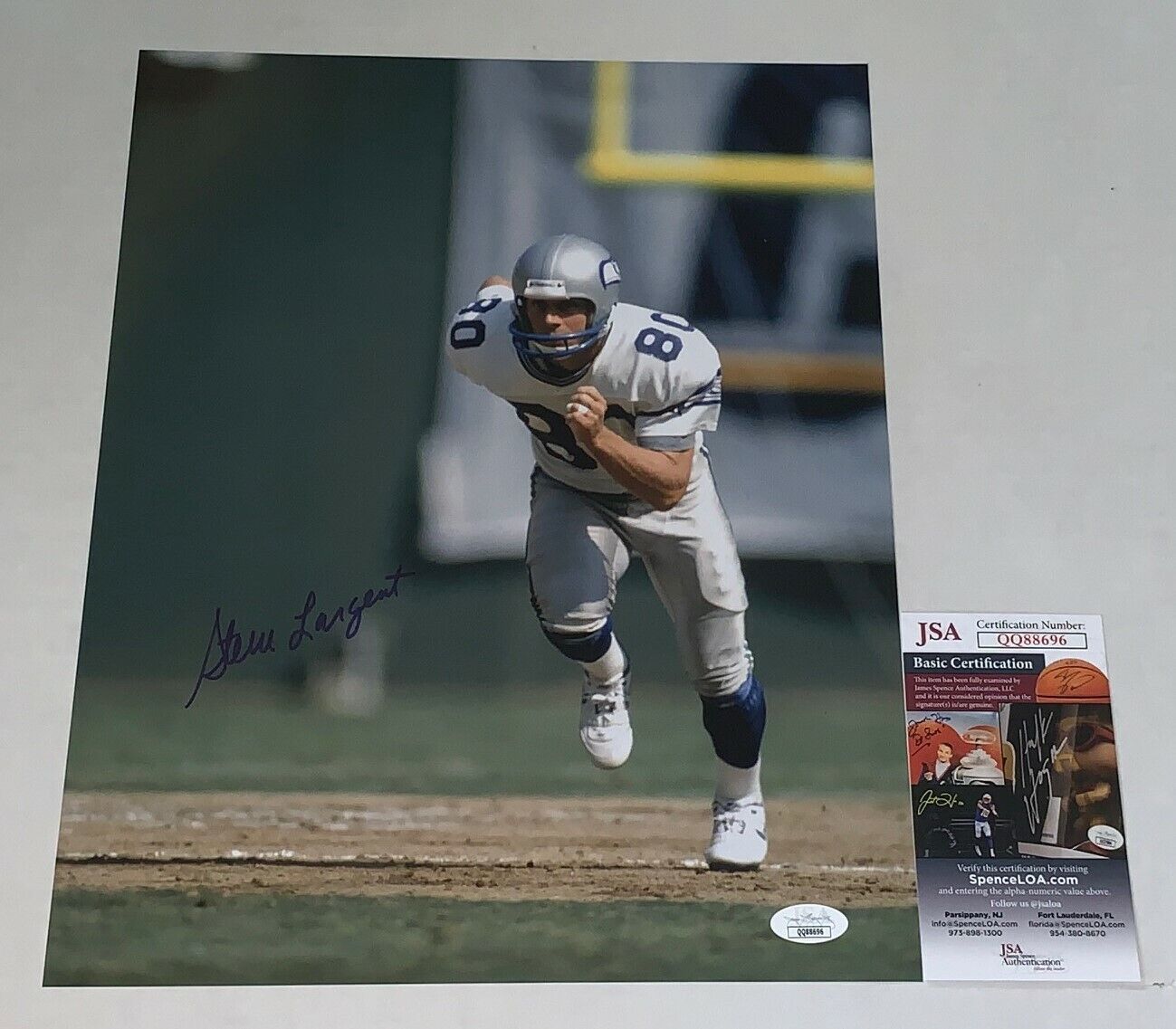 Steve Largent signed Seattle Seahawks 11x14 Photo Poster painting autographed JSA