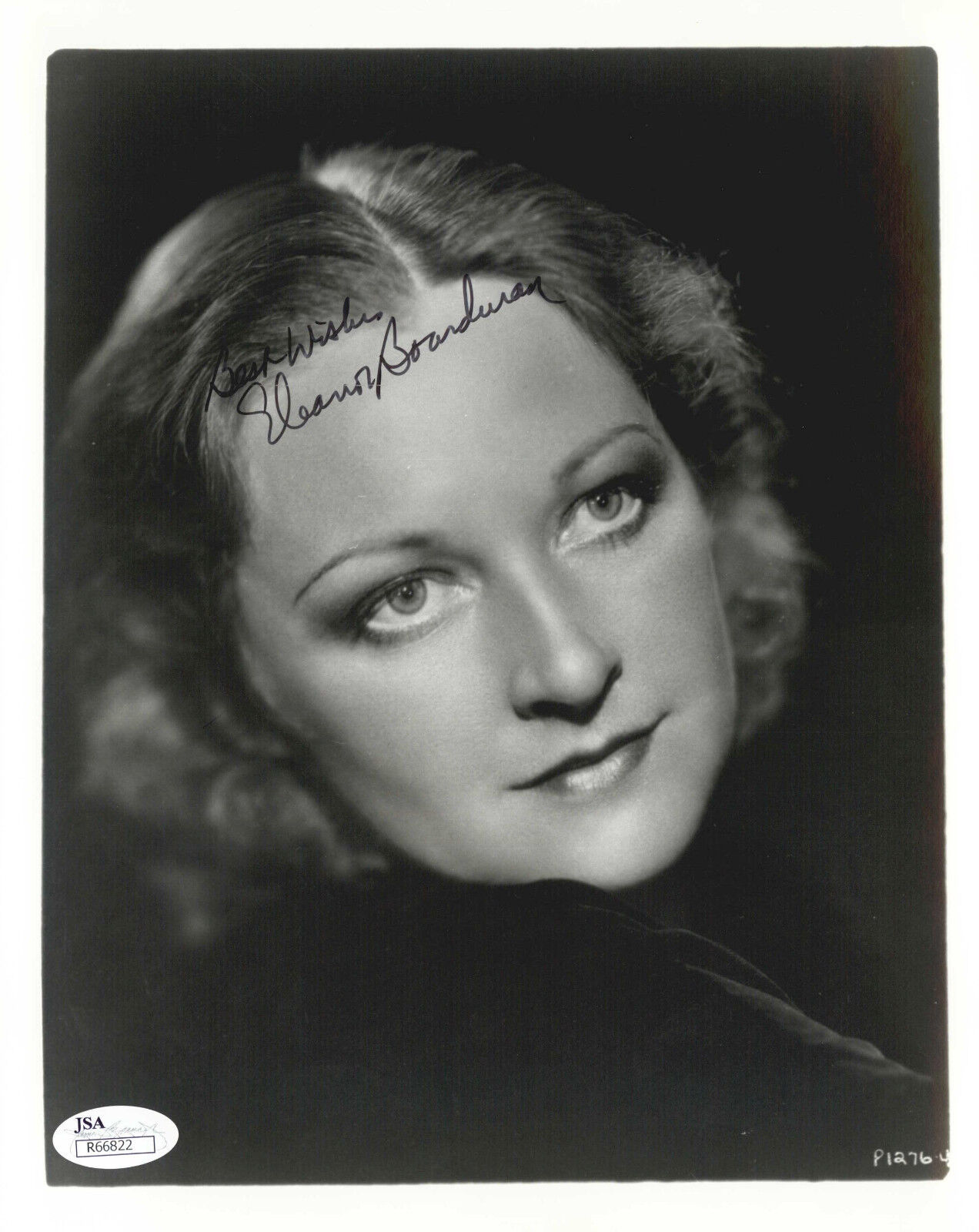 ELEANOR BOARDMAN (DECEASED) SILENT FILM STAR 8X10 SIGNED JSA COA #R66822