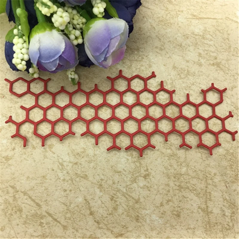 Honeycomb Metal Cutting Dies Stencil Scrapbooking Photo Album Card Paper Embossing Craft DIY Dies Cut