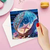 6PCS DIY Diamond Art Greeting Cards Ocean Seashell Congratulations Cards & Gifts