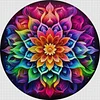 (US Only)Full Embroidery cotton Thread 11CT Printed Mandala Cross Stitch Kit 40x40cm