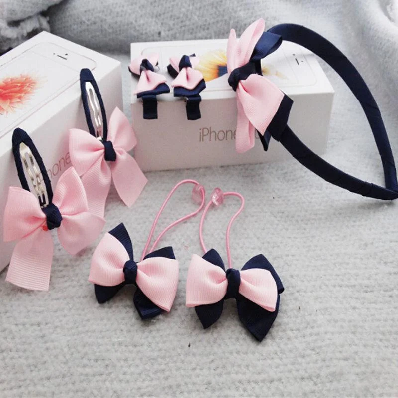 7Pcs/set Kid Girl Infant Baby Headband Bow Flower Hair Band Accessories Headwear Wholesale/ratil