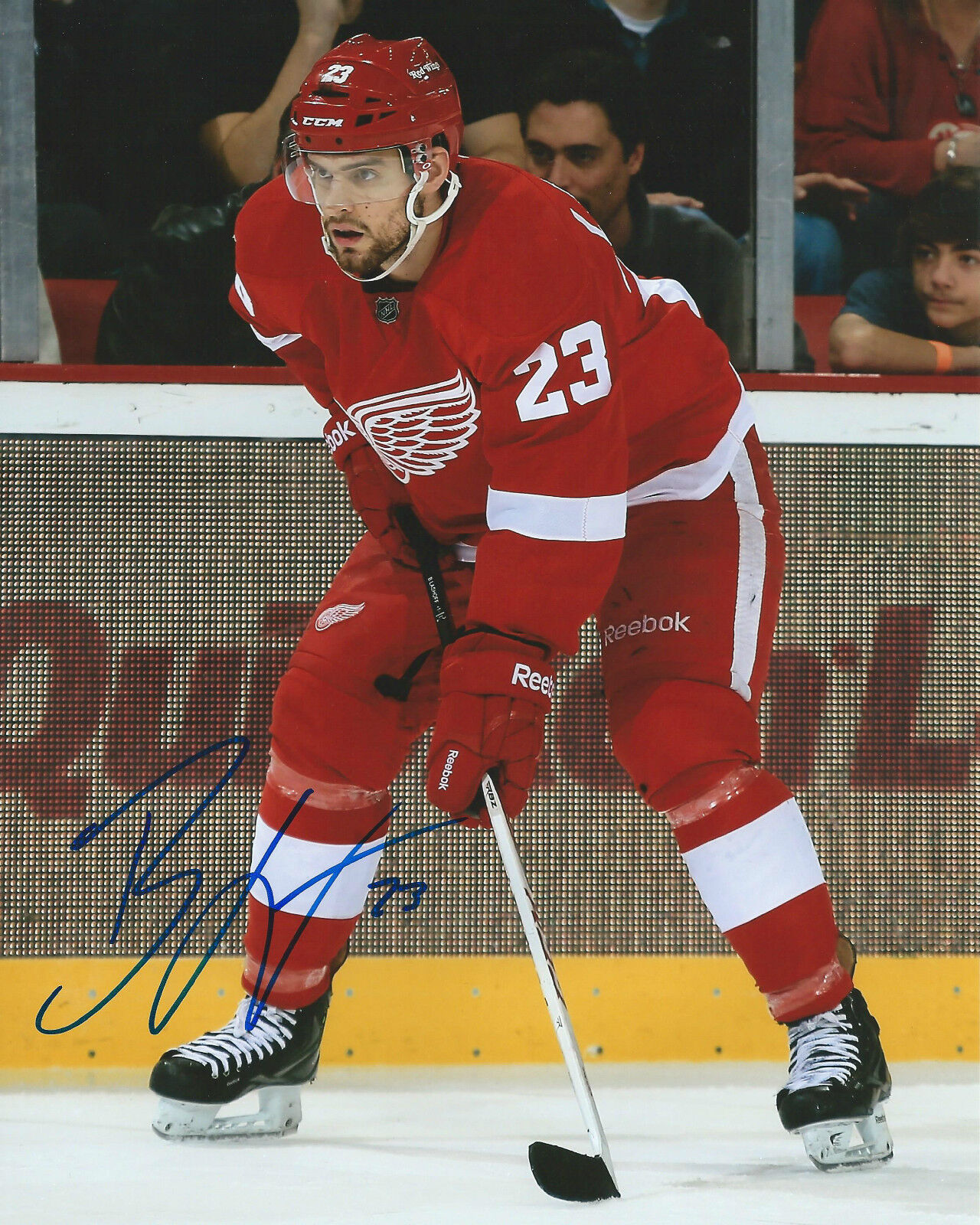 Brian Lashoff *DETROIT RED WINGS* Signed 8x10 Photo Poster painting B2 COA GFA