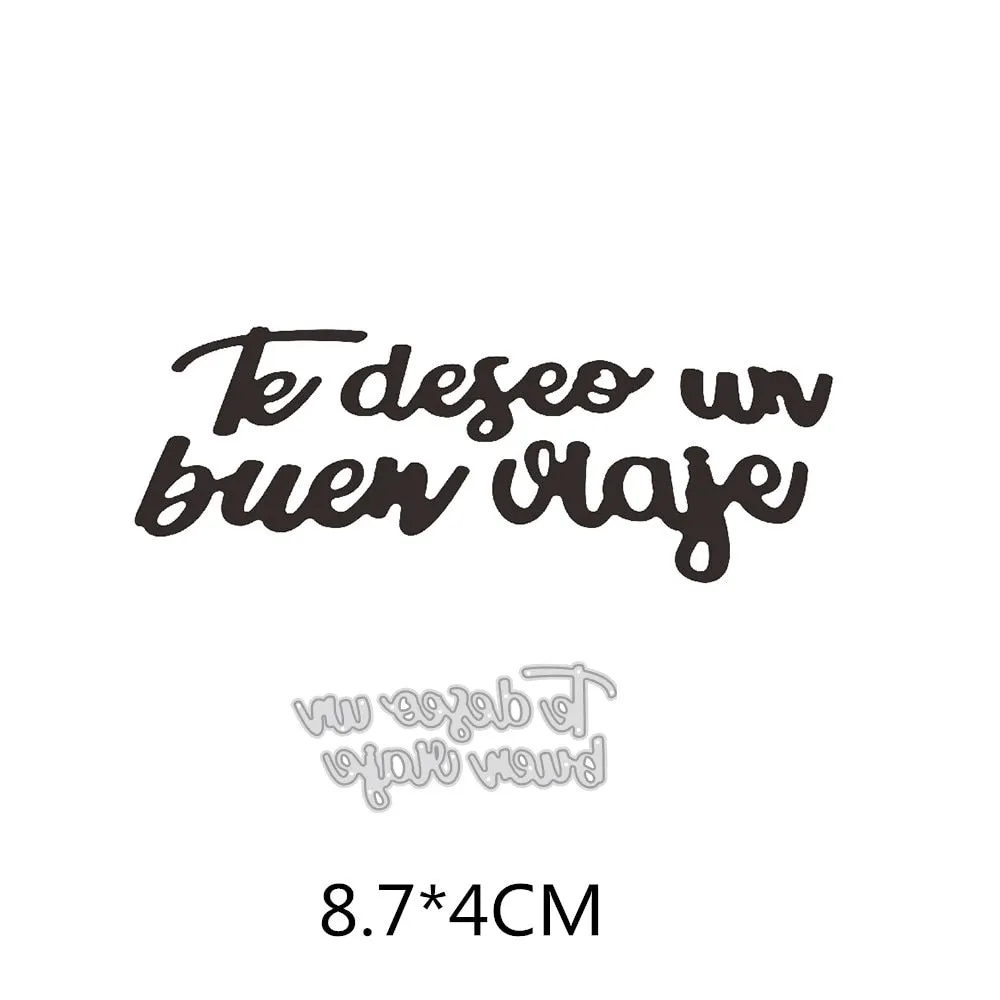 Various Spain Words Dies Cut Metal Stencil Template for DIY Embossing Paper Photo Album Gift Greeting Cards Making New Arrival