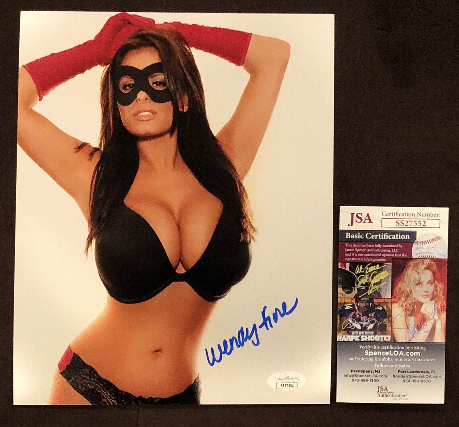 Wendy Fiore Adult STAR SIGNED 8X10 Photo Poster painting Autograph Sexy Naughty Model ??JSA Rare