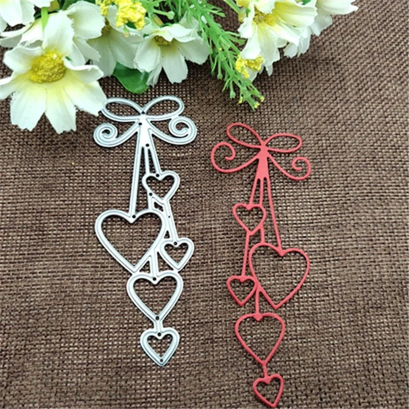 Heart Love heart bow tie Metal Cutting Dies for DIY Scrapbooking Album Paper Cards Decorative Crafts Embossing Die Cuts