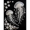 (30x40cm)Jellyfish DIY Pearl Painting Framed Grape Handmade Pearl Material Art Kit Living Room Decor