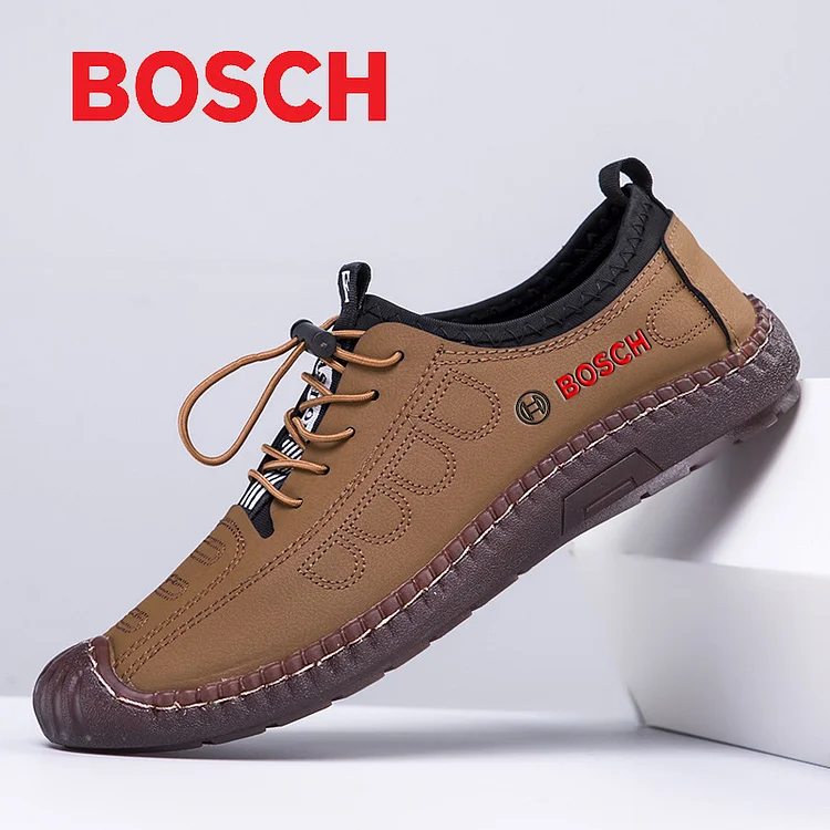 BOSH-Nowe męskie buty na co dzień z miękką podeszwą, skórzane