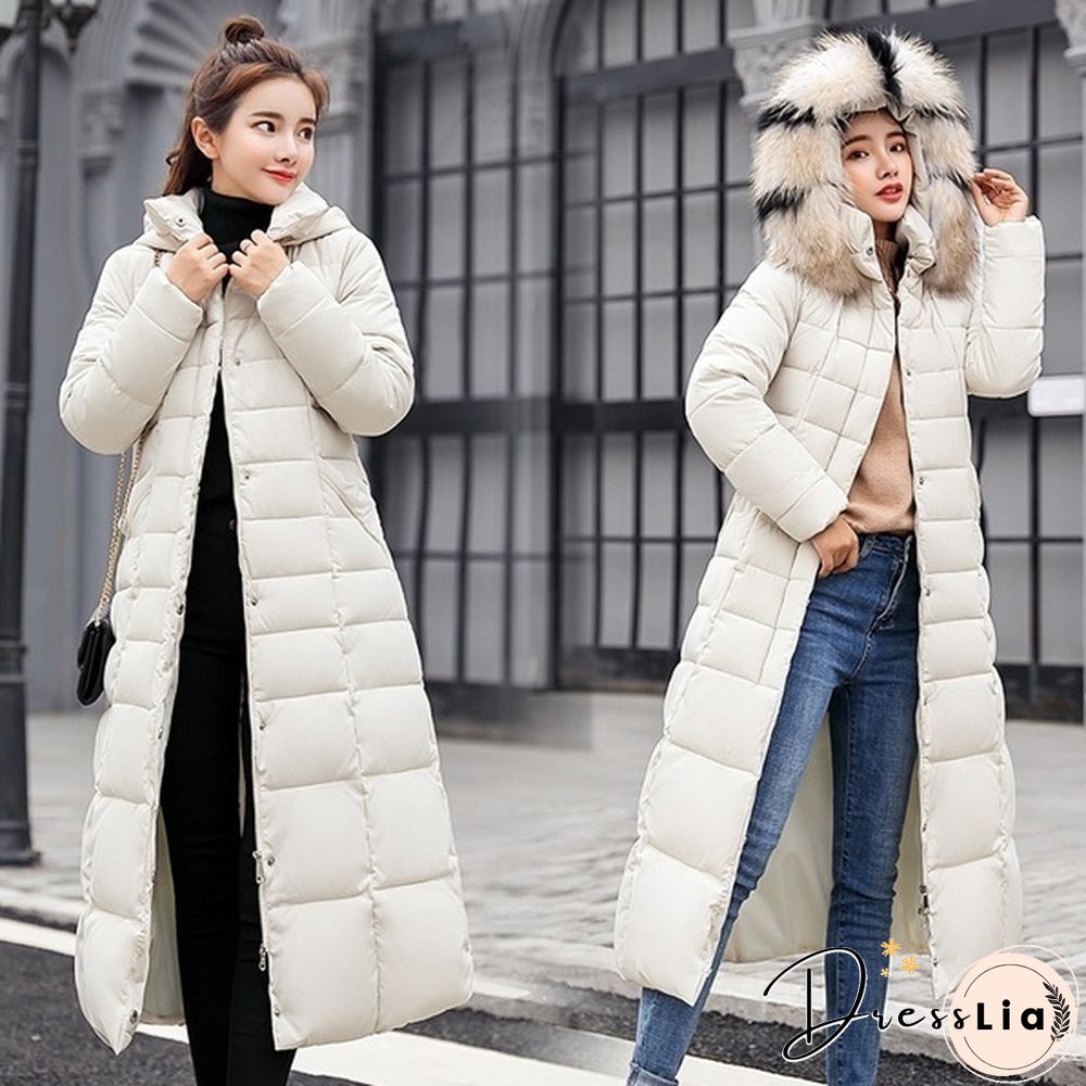 New Fashion Women's Winter Down Coat Clothes Cotton-Padded Thickening Down Casual Winter Coat Long Jacket Down Parka XS-3XL