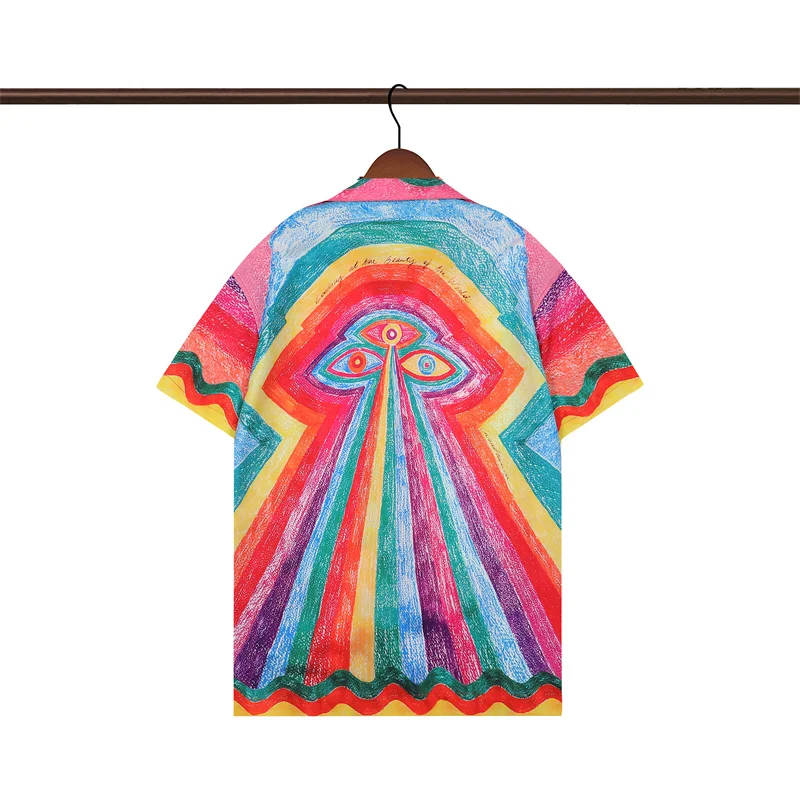 Casablanca 2023SS New Product Silk Short Sleeve Shirt