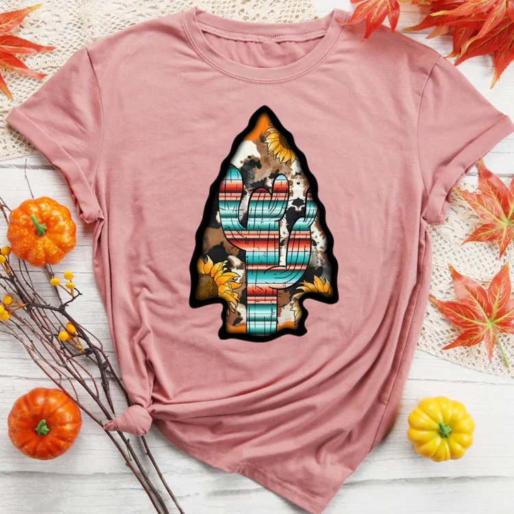 PSL-Nature Lover-Serape Cactus Arrowhead T-Shirt-012169