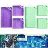 (US Only)6Pcs Diamond Art Tray Rhinestone Sorting Tray Diamond Painting Tray(GreenPurple)
