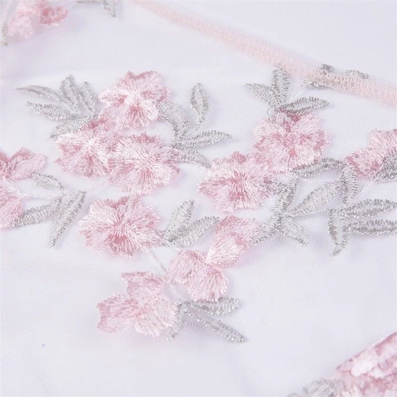 Women Blouse Summer See-through Sheer Mesh Fishnet Long Sleeve Shirt Ladies Tops Blouse Tee Tops Blouses Woman 2019 Floral Shirt