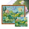 Scenery Full 11CT DIY Stamped Cross Stitch Kits 50x40cm Embroidery Needlepoint Starter Kits for Beginners Adults Home Decor
