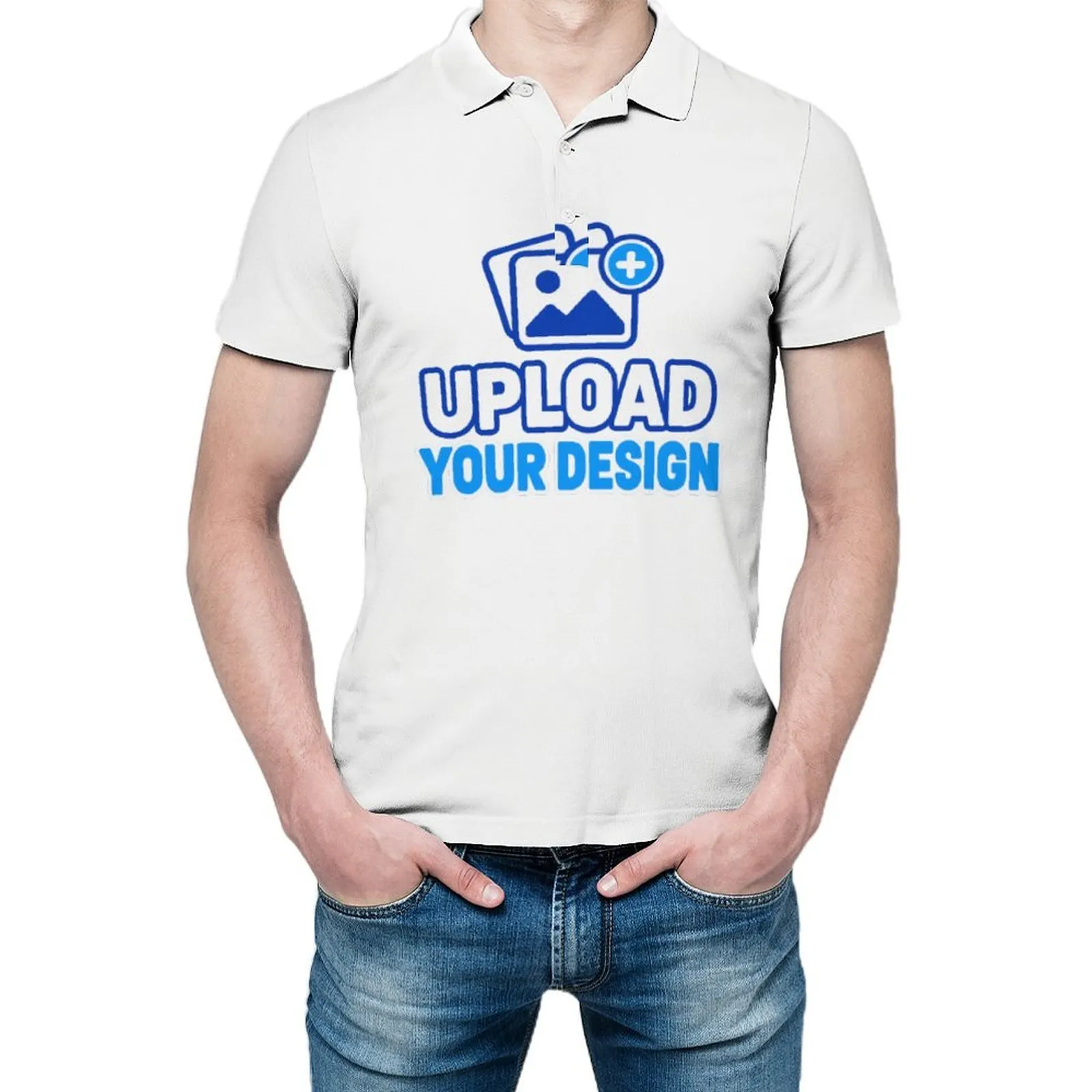 Men's Straight-Cut Polo Shirt custom product view 8
