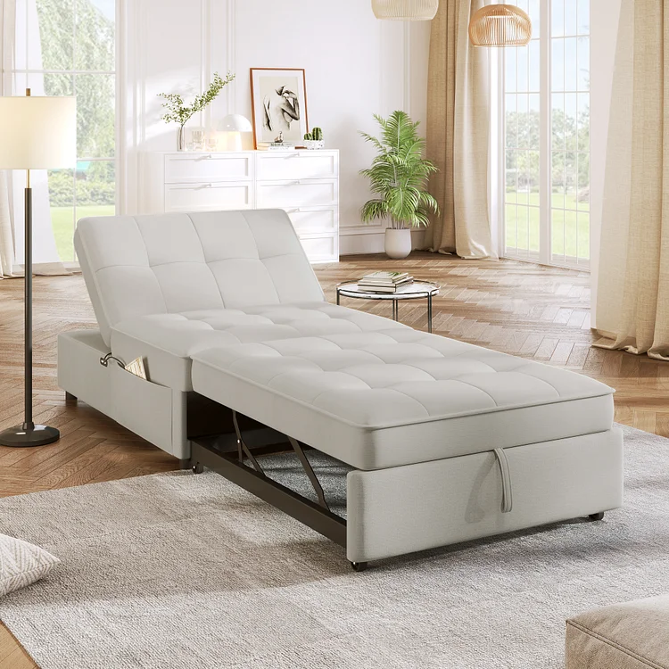 3-in-1 Sofa Bed Chair, Convertible Sleeper Chair Bed,Adjust Backrest Into a Sofa,Lounger Chair,Single Bed,Modern Chair Bed Sleeper for Adults
