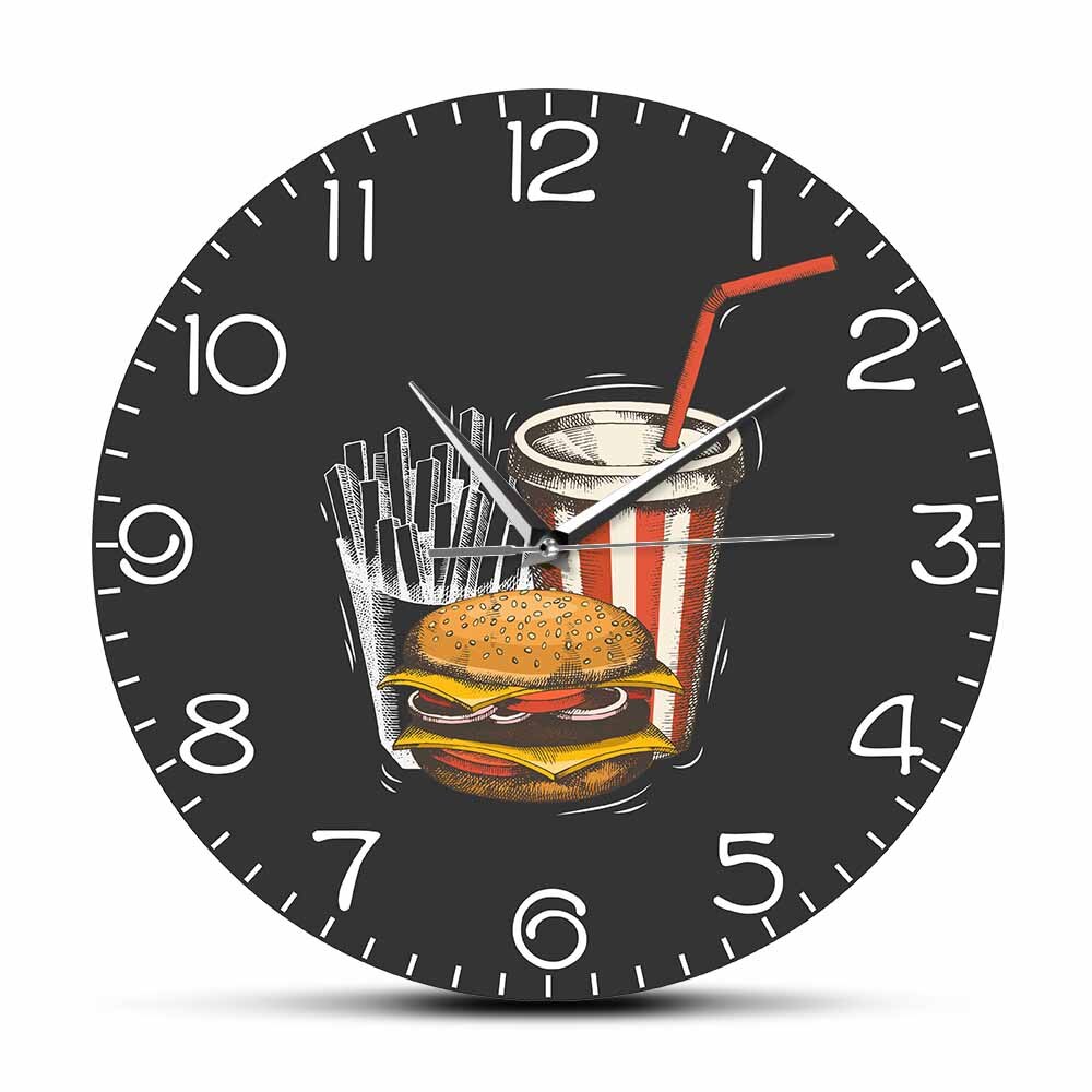 

Best Fast Food In Town - Frameless Acrylic Wall Clock, 501 Original