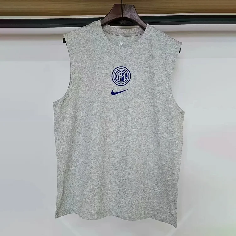 25/26 Inter Milan Gray Cotton Tank Top