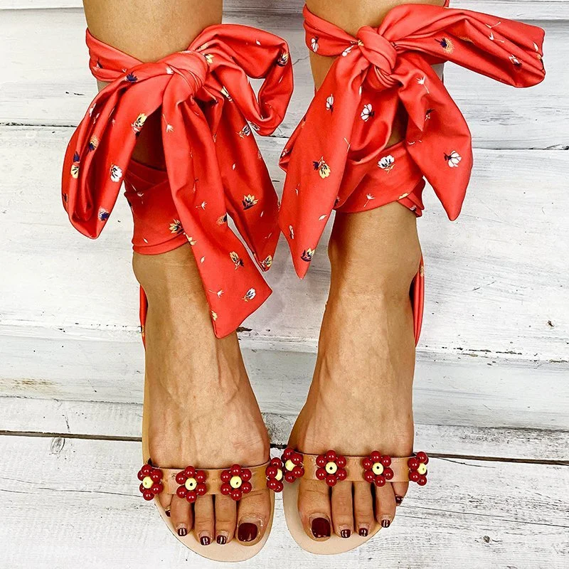 Sunflower Bandage Flat Sandals
