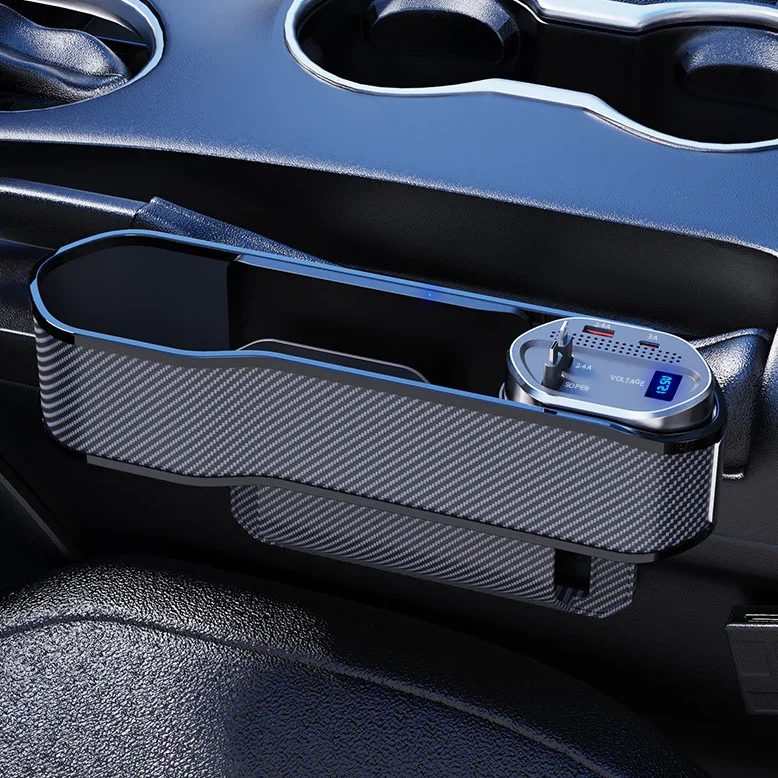 Super Fast Charging Car Charger Car Seat Seam Multifunctional Storage Box