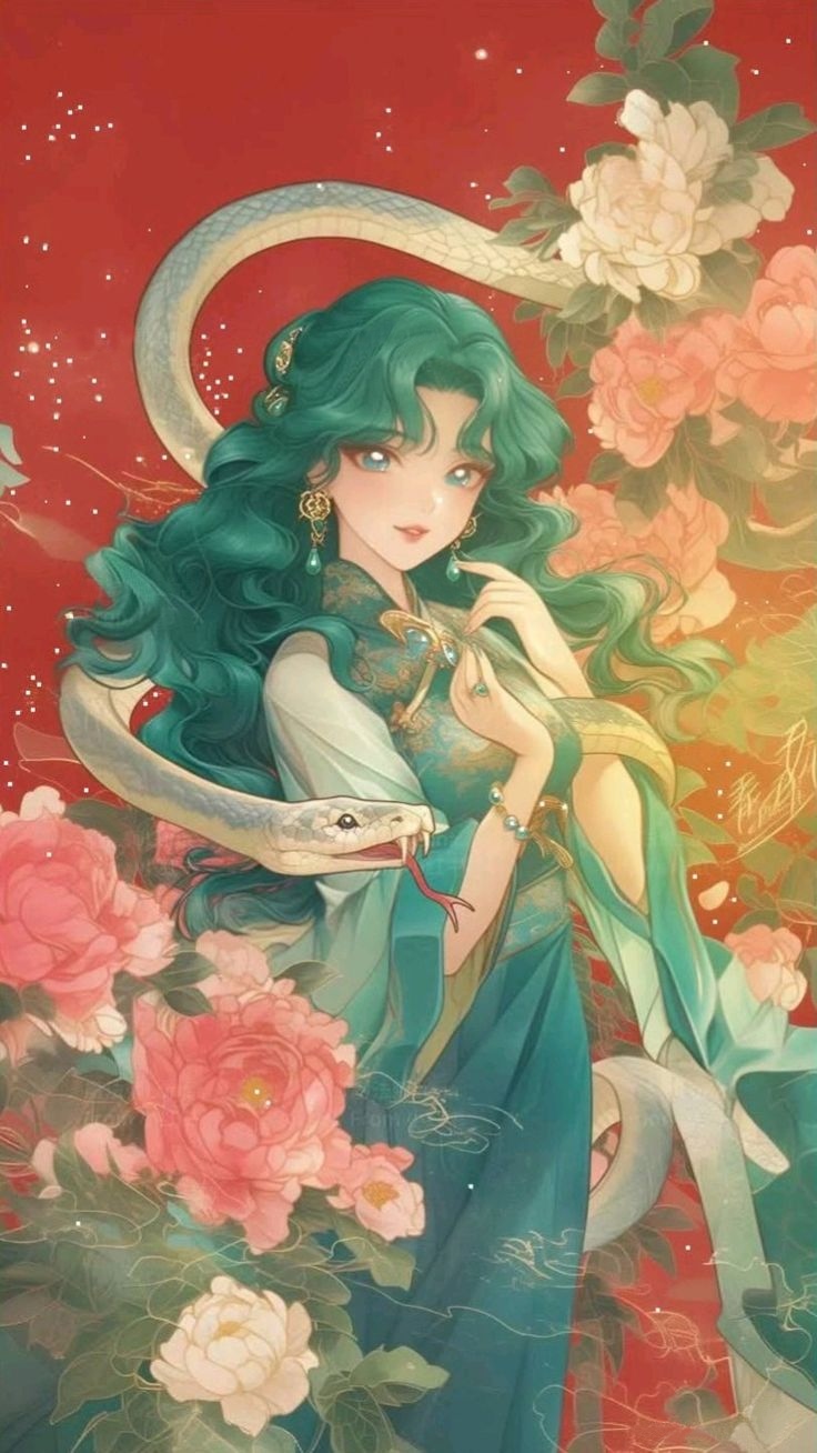 Anime Sailor Moon And Snake (40*70CM) Diamond Painting gbfke