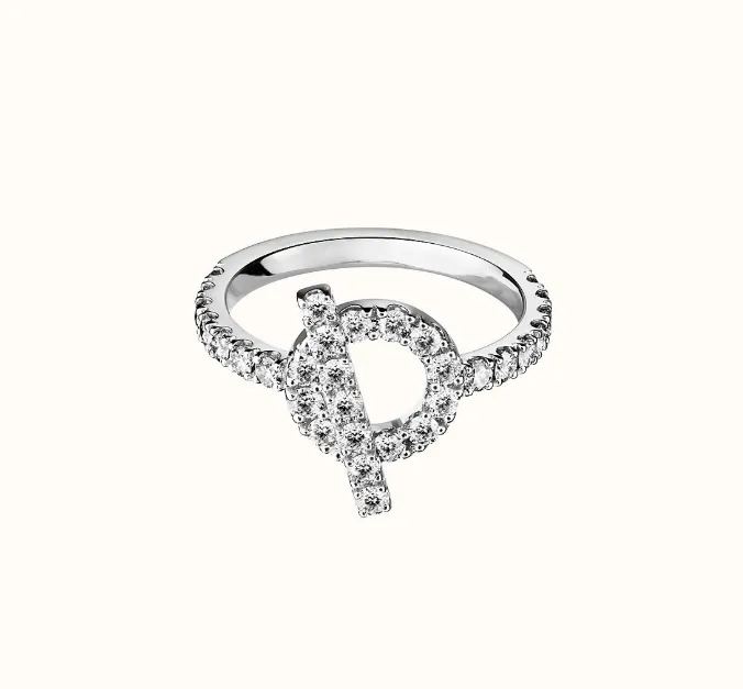 Hermes Diamond Paved Q Ring