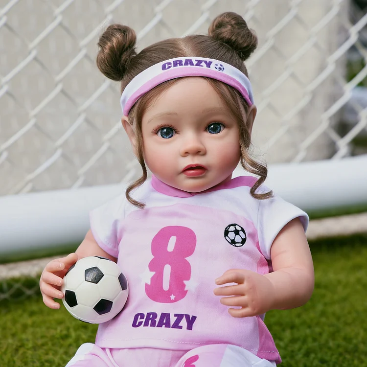 Babeside Quiet Reborn Baby Daisy 20'' Toddler Girl Soccer Babe