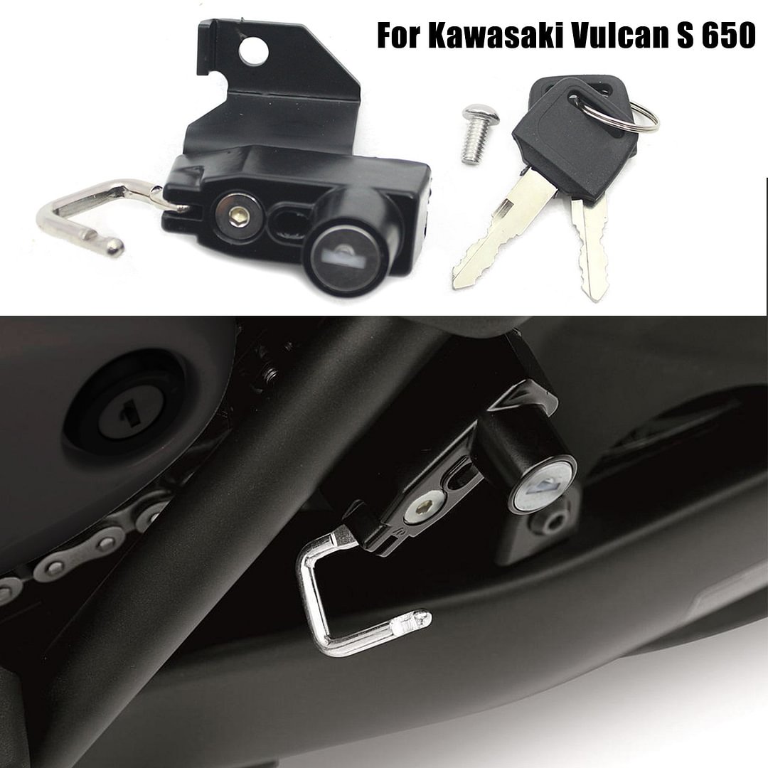 Helmet Lock For Kawasaki Vulcan S 650 EN650 2015-2021 ABS/ABS CAFE/ABS SE With 2 Keys
