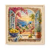 Mediterranean Vista DIY 11CT 3 Strand Stamped Cross Stitch Kit 45x45cm