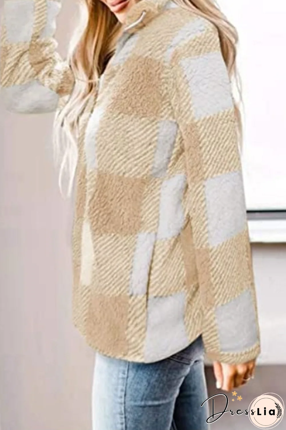 Cube Fluffy Double Pockets Sweatshirt