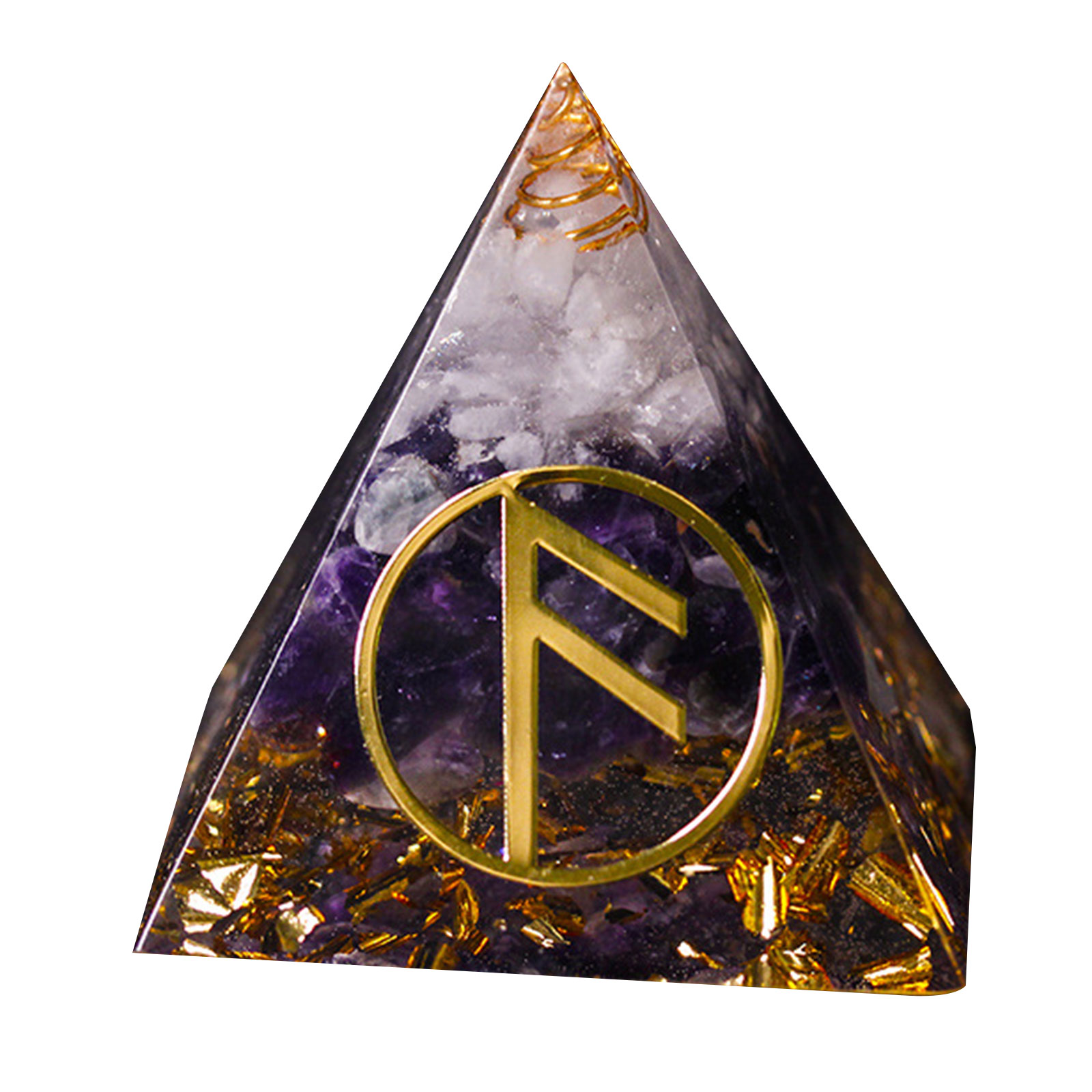 

6cm Natural Orgonite Pyramid Chakra - Messenger, 501 Original