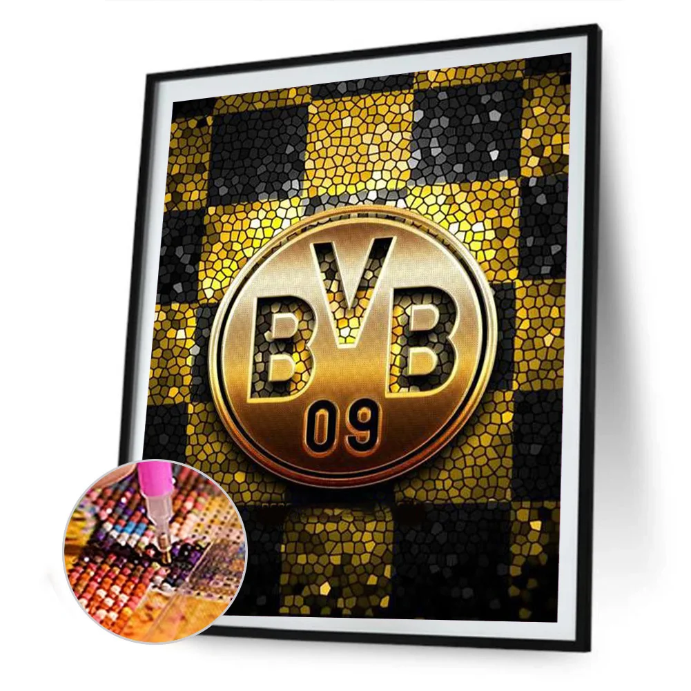 Diamond Painting - Full Round Drill - Dortmund Badge(30*40cm)