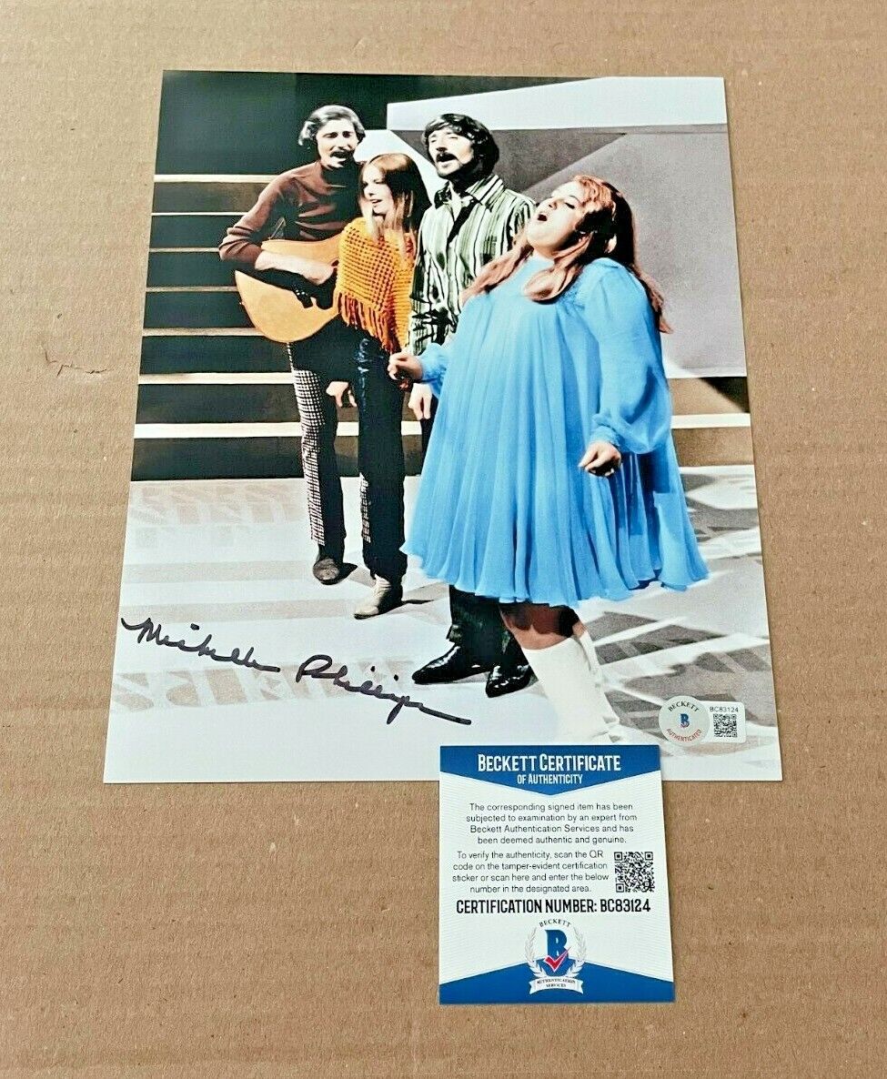 MICHELLE PHILLIPS SIGNED MAMAS AND THE PAPAS 8X10 Photo Poster painting BECKETT CERTIFIED #3