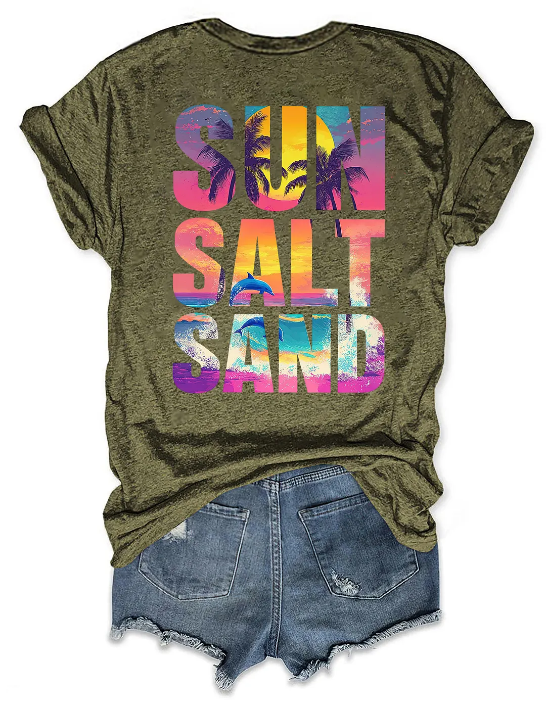 Retro Summer Sun Salt Sand T-shirt