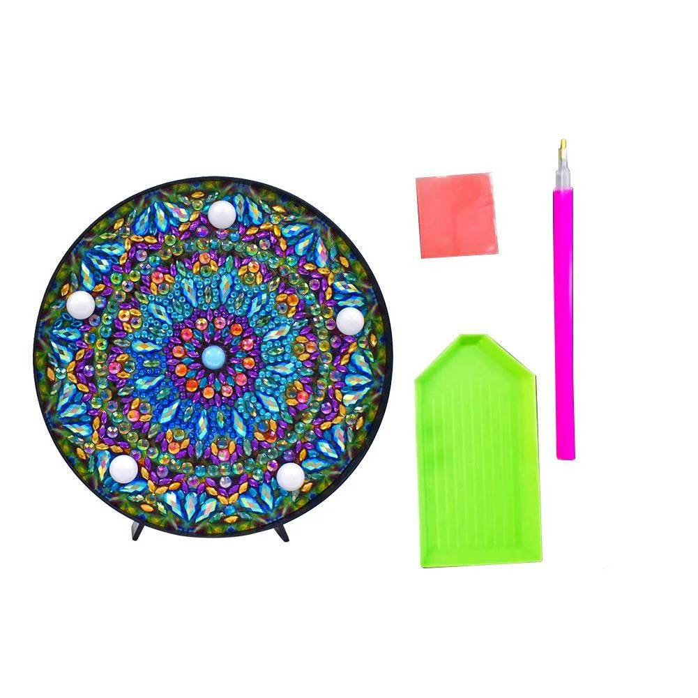 DIY Mandala Diamond Painting Light Embroidery Full Special Drill LED Lamp