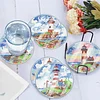 [Upgrade]6pcs/set DIY Diamond Painting Waterproof Case Classic Lighthouse Coaster Gift Decor Set
