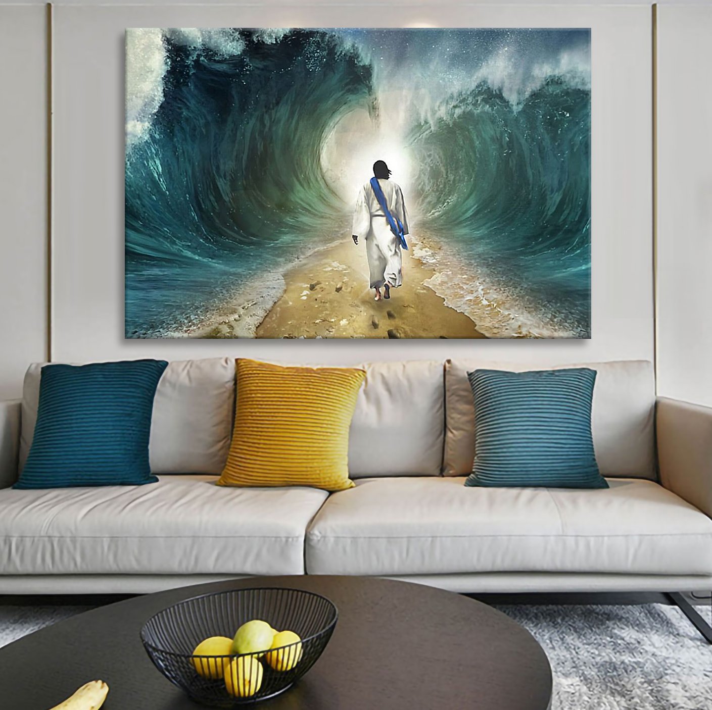Jesus's Hug, God In Heaven Canvas Wall Art