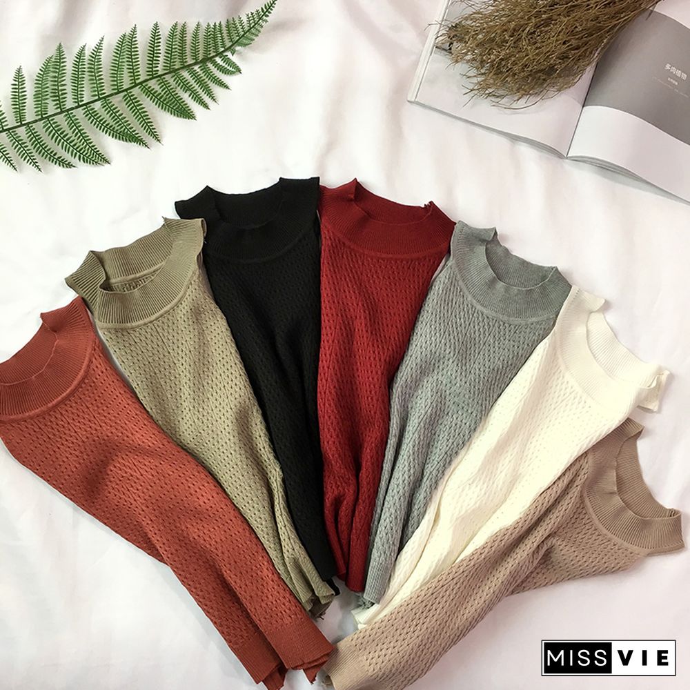 Knit Camis Top Women Knitting Off Shoulder Tank Crop Tops Girls Knitted Camisole Sleeveless Short Tee Shirts For Woman