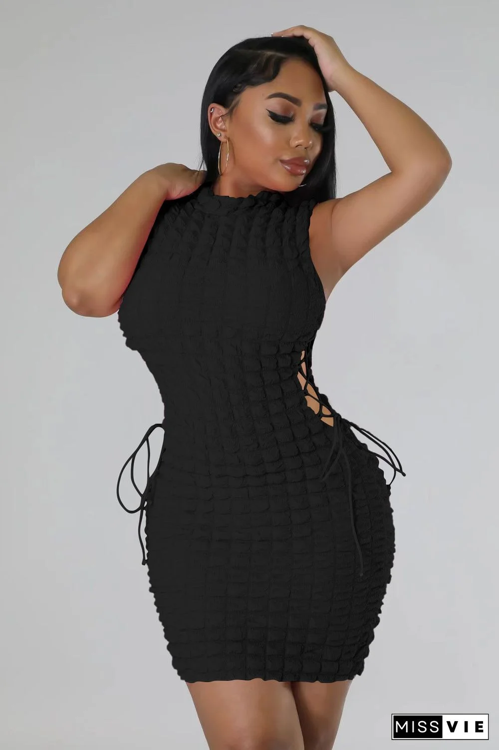 Chic Sleeveless Open Side Bandage Bodycon Dress