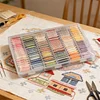 Multi-Color Embroidery Yarn with Transparent Storage Box Cross Stitch Supplies Sewing Embroidery Thread Set for Halloween Christmas Mothers Day
