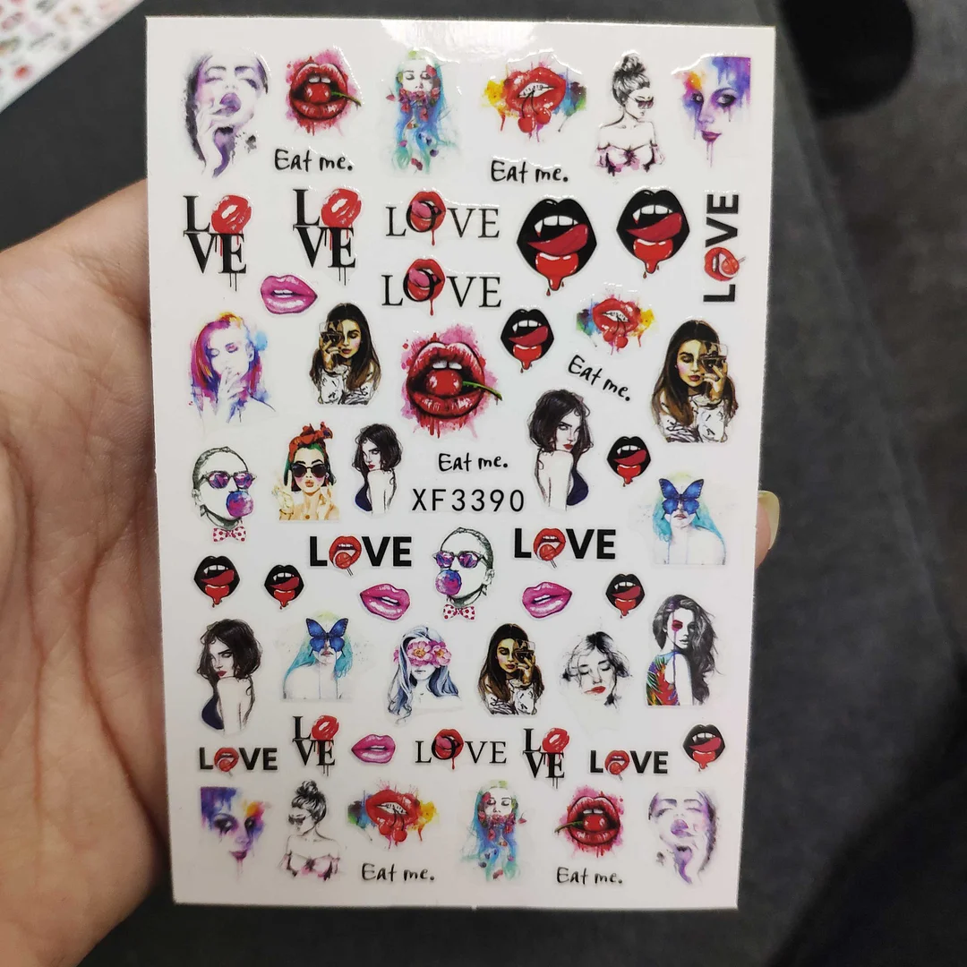 3D Chinese Red Black Dragon Manicure Decor Stickers Snake Nail Sticker DIY Self Adhesive Nail Decals Acrylic Nail Art Decoration-Nail Inspo