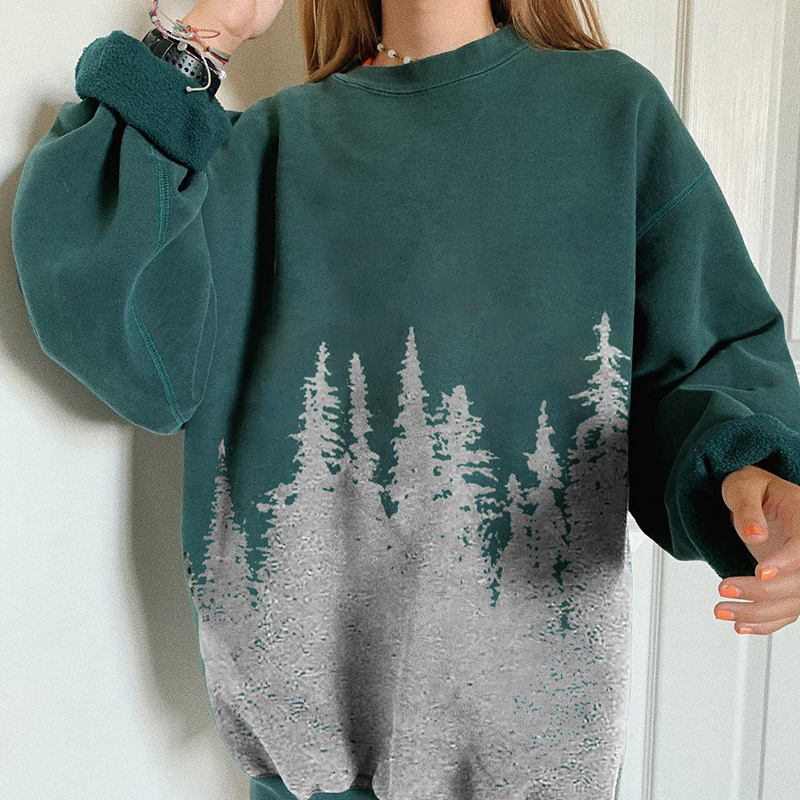 Treetop silhouette casual sweatshirt sale