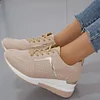 Gioiacombo&trade; Scarpe da ginnastica casual da donna con tacco a zeppa con plateau nuovo stile