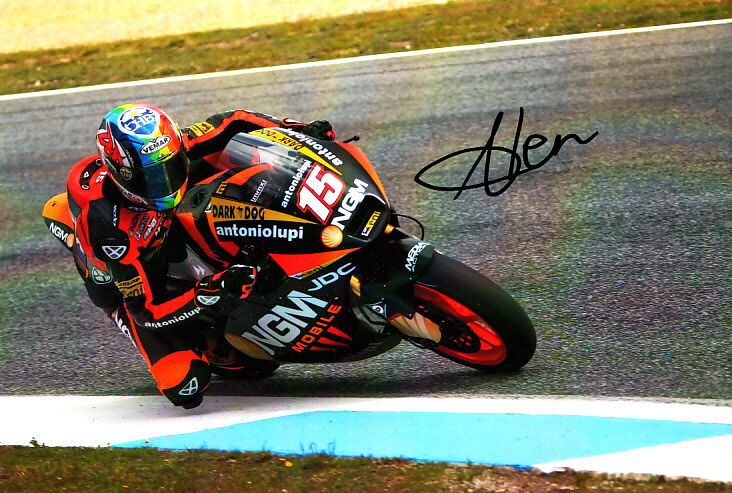 Alex De Angelis Moto 2 Hand Signed FTR Photo Poster painting 5x7.5 2012 1.