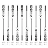 [US Local Warehouse] 10 Packs Lever Extension Flush Bolt 16.54in Latch Slide Bolt Lock Solid Stainless Steel French Door Locks for Commercial Applications Store School Office