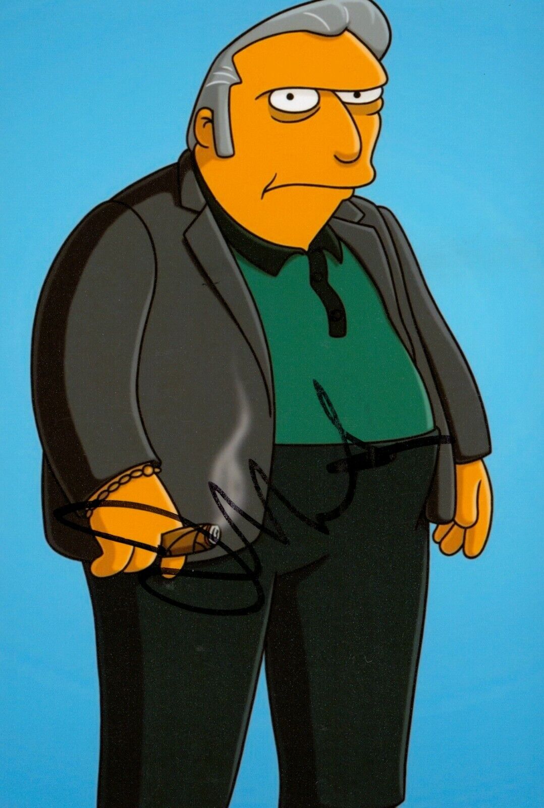 Joe Mantegna Signed 6x4 Photo Poster painting The Simpsons Fat Tony Mob Boss Autograph + COA